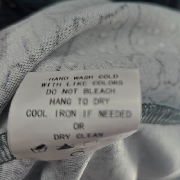 Melloday Green Black Dark Floral Puff Sleeves Long Sleeve Blouse Size 2x - Picture 11 of 11